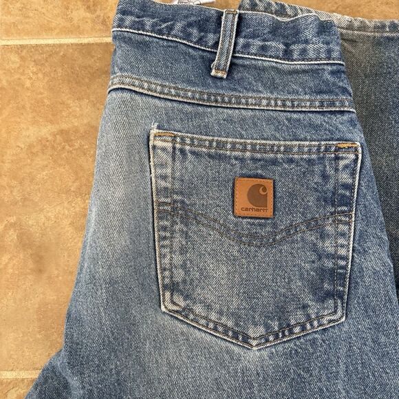 Carhartt Jeans Mens Size 34x32 Medium Wash Relaxed Fit Straight Leg - Picture 3 of 8
